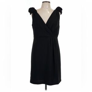 LOFT Little Black Dress with Chic Bow Sleeve Detail, Size 10, NWT